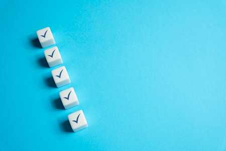 checklist. All items have been completed. Full readiness. Conditions met. fact check. Series of correct decisions. Implementation of roadmap agreement. Compliance with criteria. Fulfill requirementsの写真素材
