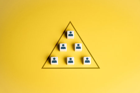 group hierarchy. Movement as a team. collaboration teamwork. Forming into an organized group. Consolidation, strengthening.の写真素材