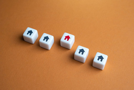 Choosing the best mortgage on the market. Guidance and help to navigate the different mortgage options. Comparing interest rates and fees, reviewing lender reputation, understanding preferences.の写真素材