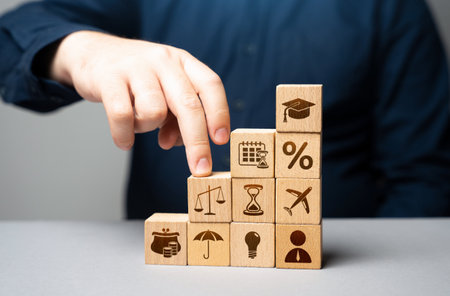 master business tools. Career growth, education and skills. Analytics and trends. Adapt business concept to meet evolving customer needs and stay ahead of competitors.の写真素材