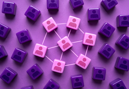 Making a team and network corporate. Collaboration, of new members. Cooperate on project development. Find like-minded people, join the team. Spread influence and power. Community expansion.の写真素材