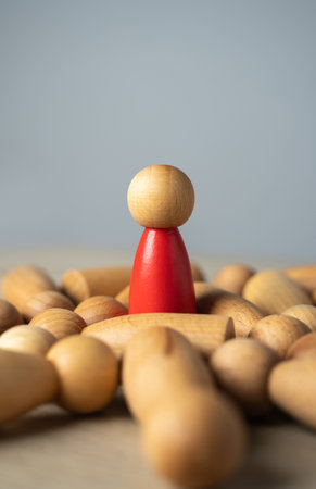 Last man standing. A candidate who has passed the test. Survival. Concept of rivalry. Elimination game. Get out of business. Stay last and win. Refuse other candidates.の写真素材