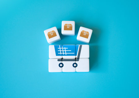 Compiling a list of orders for the purchase of goods. Online shopping. Purchasing power of buyers. Profit from the sale of goods. Marketing and market researchの写真素材