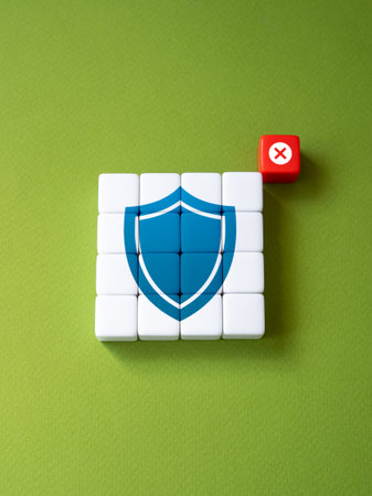 Disable protection. Compromised of security systems and the threat of information leakage or system infection. Cyber security of personal information. . Vulnerability to threats.の写真素材