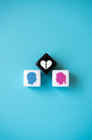 The end of a love relationship. Divorce. Let's go of each other in search of new people. Psychological assistance and couples psychotherapy.の写真素材