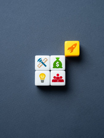 The recipe for a successful startup. Draw up a business plan, develop presentation materials, find a development team and funding for the project.の写真素材