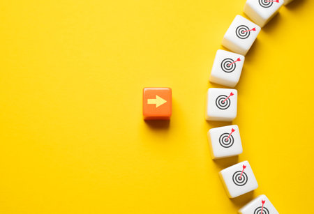 Choosing a target. Select the first target. Get to the top. Ascend and conquer obstacles. Progress, effort, and determination. Finish the first task.の写真素材