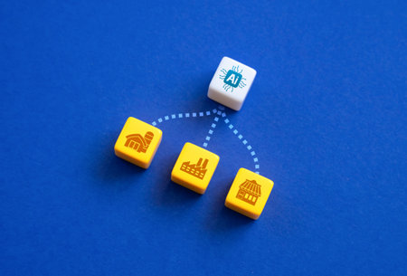 Introduction of artificial intelligence into industry, business and agriculture. Improving enterprise efficiency, reducing costs and automation. Improving competitiveness.の写真素材