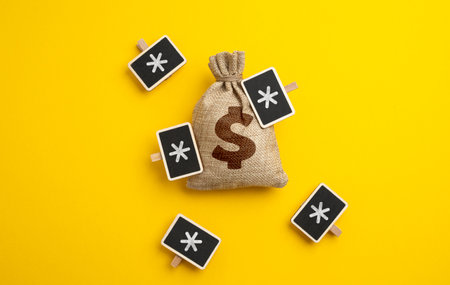 Rules and obligations, unspoken conditions and penalties in finance. Hidden fees, interest rates and stiff penalties for violating rules. High costs and unfavorable terms. Financial illiteracy.の写真素材