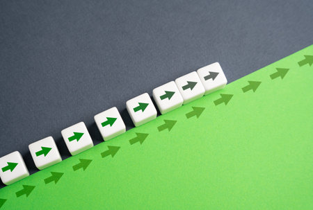 Slowing down and stopping growth. Stagnation. Economy and finance. It will solve the problem and eliminate the factors inhibiting growth progress.の写真素材