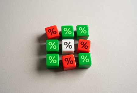 Stock exchange trading quotes. Growing and falling positions. Stocks and currencies. Commodities. Cryptocurrency stock market.の写真素材