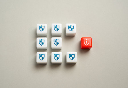 Compromise of the security system and threat of malicious influence or virus infection. Fix vulnerabilities. Cyber security. Counteracting hackers, viruses and internet attacks. Industrial espionage.の写真素材