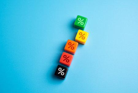 Acceptable percentage of return on deposit or return on investment. Balance between risk and reward. Acceptable return percentages. Maximize profitability and financial growthの写真素材