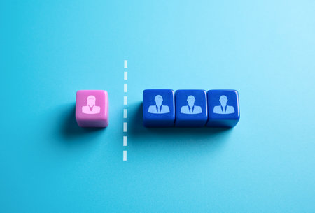 Gender Segregation in the Workplace. Gender-Based Discrediting. Workplace bias. Professional barriers, and inequality in corporate environments.の写真素材