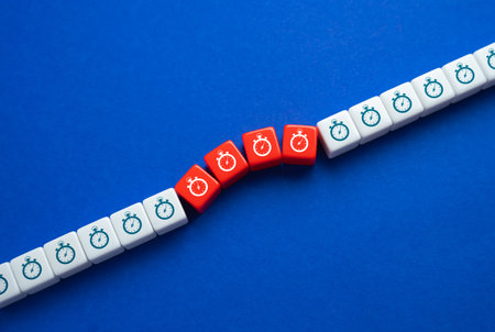 Time reduction. Incorrect optimization. Mismanagement, workflow disruptions, and productivity decline impact business success and project completion.の写真素材