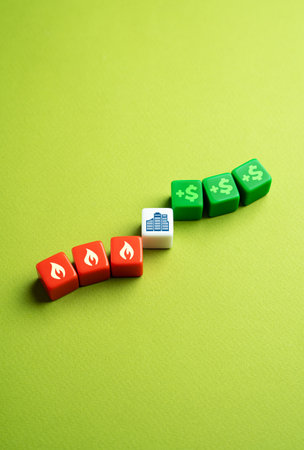 Balance of income and expenses of a business company. Economy. Budgeting and financial planning. Maintain stability and avoid financial losses.の写真素材
