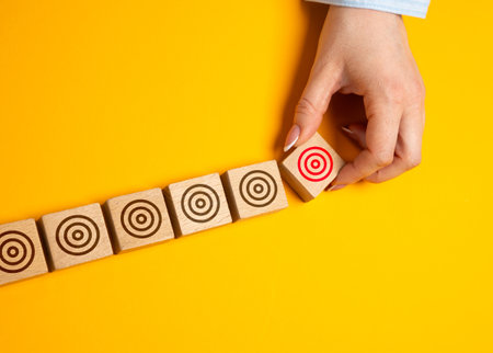 Set new goals. Career development, or motivational concepts. Ambition, strategic planningの写真素材