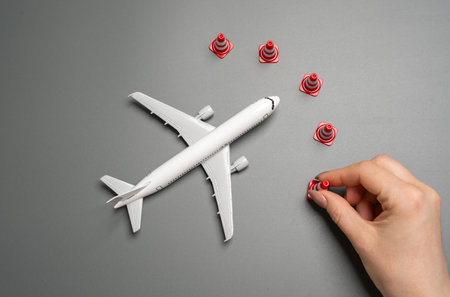 Restrictions on passenger flights. Closure of air borders. Air travel bans. Imposed restrictions,...
