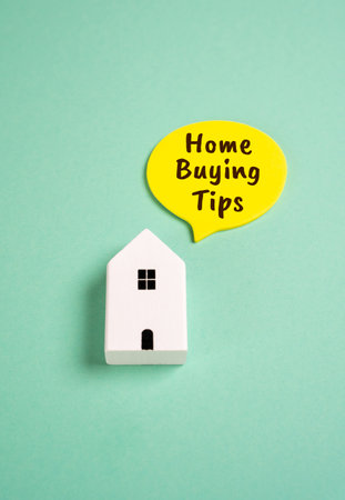 House and inscription home buying tips. Guidance for first-time buyers or experienced investors includes advice on real estate research, mortgage selection, location evaluation, and budgeting.の写真素材
