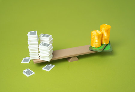 Bureaucratic overregulation brings financial losses. Excessive regulation of business. Increased expenses for compliance. Decrease in competitiveness. Loss of efficiency. Pressure on entrepreneurs.の写真素材