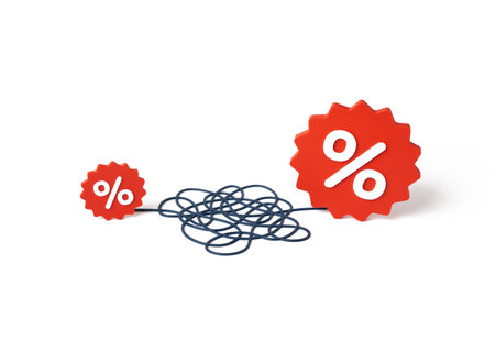 Increase profitability. More discounts on prices. Consumer motivation. Price optimization. Marketing strategy success. Sales growth.の写真素材