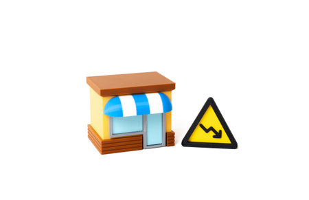 Business is suffering losses. Financial downturn, bankruptcy risk, cash shortage, failed investments, crisis managementの写真素材