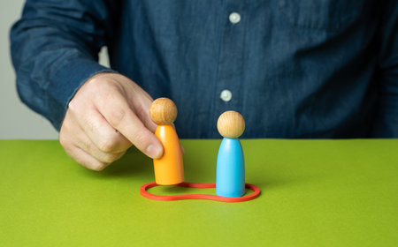 Create a partnership. Business alliance, collaboration, contract, joint venture, corporate growth,...