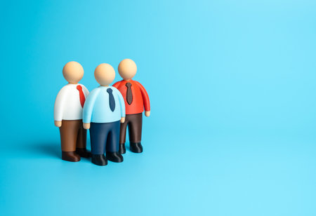 Businessmen and office workers. Business company, staff. Recruiting and training. Concept for...