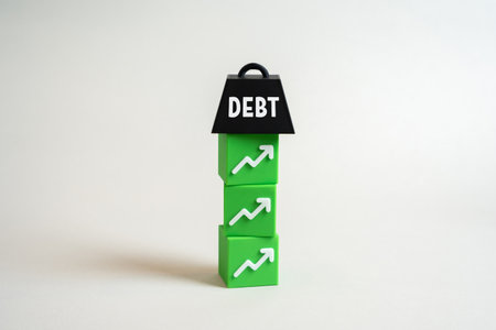 The high tax burden puts pressure on economic growth and investment. Concept of fiscal policy, government regulation, business challenges, and economic reform. Symbol of financial stress in enterpriseの写真素材