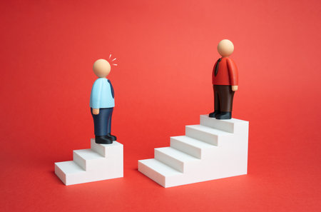 Realize growth prospects. Career success. Career ceiling. Professional achievement, career...