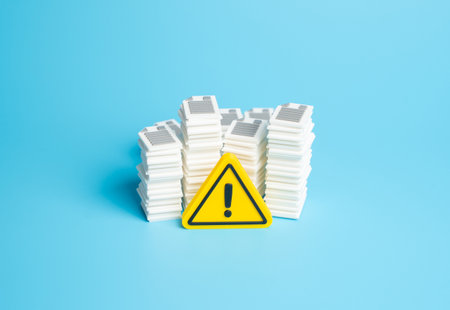 A lot of paperwork and attention. Heavy bureaucracy, high regulation, and difficulties obtaining permits. Digitization of documents and administrative services. Business processes, e-governmentの写真素材