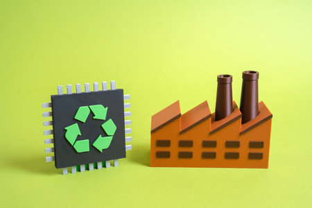 Factory and processing technologies. Environmental conservation and waste savings. Waste-free...