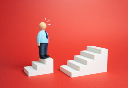 Career transition and personal growth. A new stage of professional development, discovering business opportunities, and moving toward innovation and entrepreneurship. Leadership and motivation.の写真素材