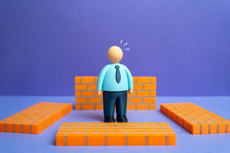 An office worker discovers new horizons, new perspectives, and new career opportunities. Ambition, personal growth, and success. Leadership, innovation, and change in the professional path.の写真素材