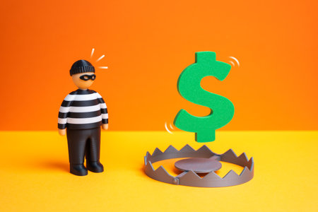 The criminal falls into a trap. Law enforcement success and crime prevention. Security,...