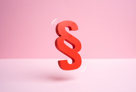 Paragraph symbol. Concept of laws and rules. Legal education, regulatory updates and compliance guidelines. Order, justice and legal structure.の写真素材