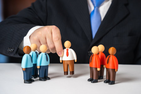 The manager places a mediator between the two teams to resolve the conflict and find a compromise....