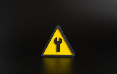 Symbol of repair and maintenance. Repair of systems and equipment. Engineering solutions. Automation and maintenance of technological solutions.の写真素材