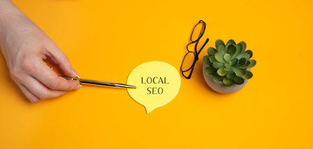 Local SEO, Search Engine Optimization. Process of optimizing a website or online presence to improve...