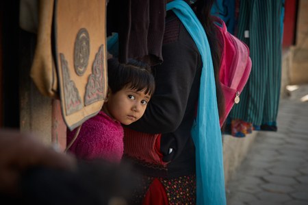 Portrait of a Nepalese childのeditorial素材