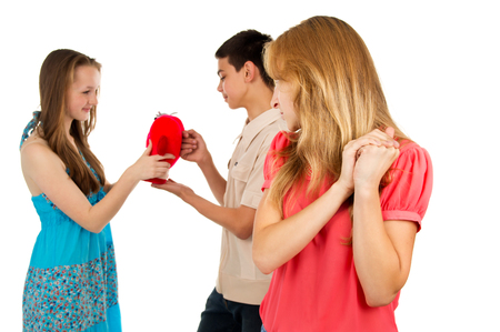 Girl is jealous girlfriendの写真素材