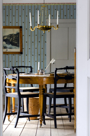 Interior of swedish worker s house in 19th centuryの写真素材