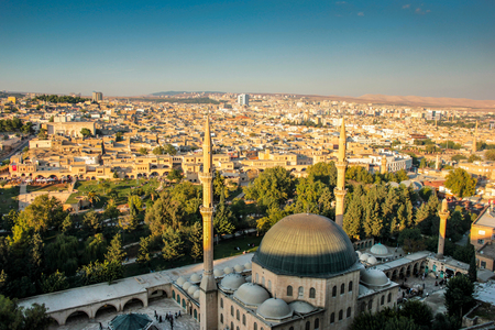 Urfa from the city castle and Rizvaniye mosqueのeditorial素材