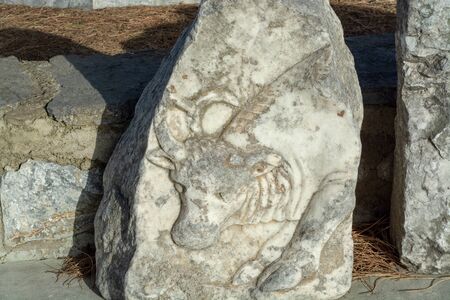 Hellenistic theatre in Miletus animal and human figures  (19)