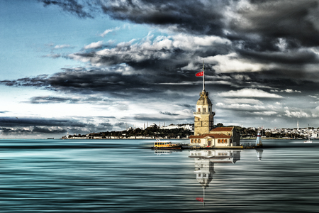 maiden's tower in Istanbulの写真素材