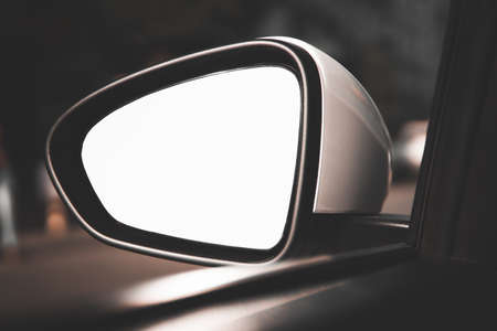 car mirror on the roadの写真素材