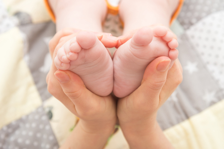 Heels of an infant, a childの写真素材