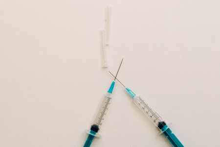 Treatment against addiction. Vaccination of people. Insulin injection. Diabetesの写真素材