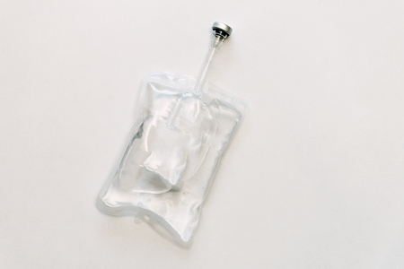 Intravenous infusion. Intravenous infusion. The introduction of liquids, drugs or drugs, blood components in the venous vessel.の写真素材