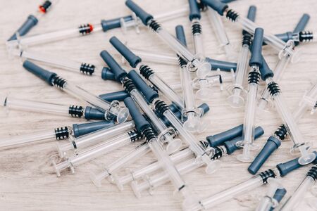 Treatment against addiction. Vaccination of people. Insulin injection. Diabetesの写真素材